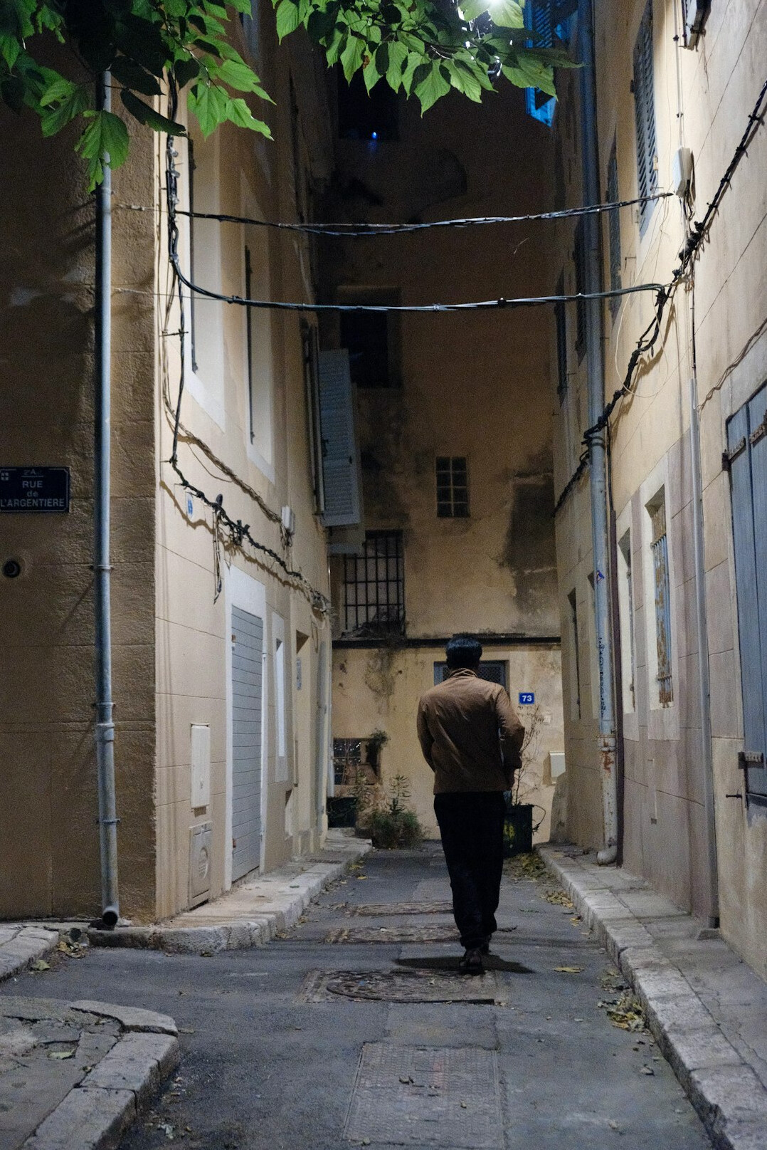 dark mysterious alley at night